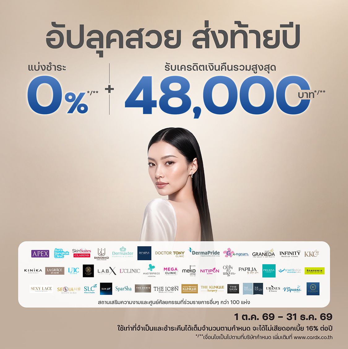 สถานเสริมความงาม และศูนย์ศัลยกรรมที่ร่วมรายการ