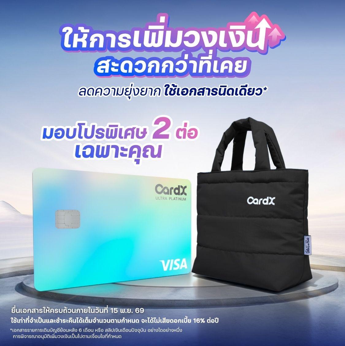 เพิ่มวงเงิน สะดวกกว่าเดิม