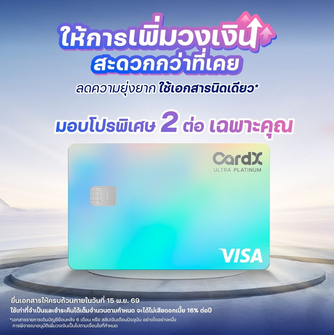 เพิ่มวงเงิน สะดวกกว่าเดิม