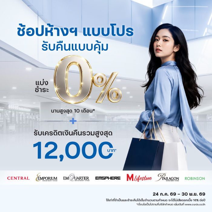 ช้อปห้างฯ แบบโปร รับคืนแบบคุ้ม 2 ต่อ*/**