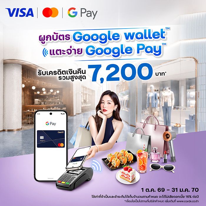 ผูกบัตร Google Wallet แตะจ่าย Google Pay