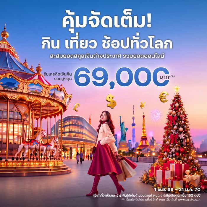 กิน ช้อป เที่ยวทั่วโลก รับคืนคุ้ม