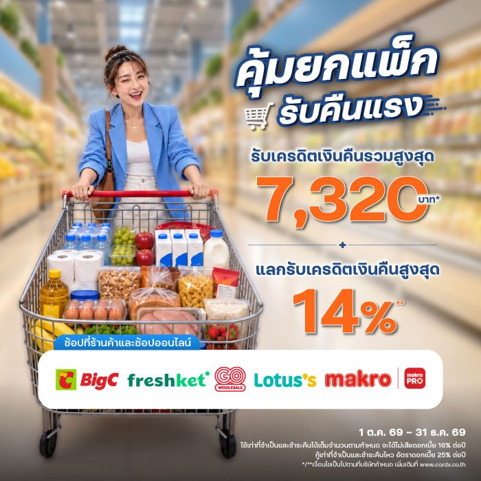 คุ้มยกแพ็ก รับคืนแรง ที่ไฮเปอร์มาร์เก็ต